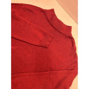 Chicos Womens Mock Turtleneck Sweater size 2‎ Burgundy Long Sleeves